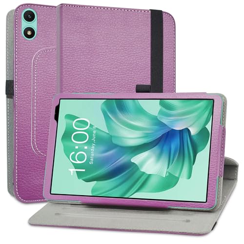 MAMA MOUTH Kompatibel mit TECLAST P85T hülle,360° Drehbarer Stand Cover Premium Schutzhülle Tasche Etui mit Ständerfunktion Case für TECLAST P85T 8 Inch Tablet,Violett von MAMA MOUTH