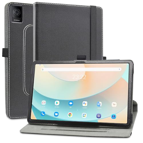 MAMA MOUTH Kompatibel mit TECLAST T40Air hülle,360° Drehbarer Stand Cover Premium Schutzhülle Tasche Etui mit Ständerfunktion Case für TECLAST T40Air 10.4 Inch Tablet,Schwarz von MAMA MOUTH