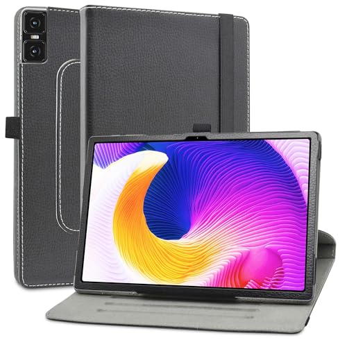 MAMA MOUTH Kompatibel mit TECLAST T45HD hülle,360° Drehbarer Stand Cover Premium Schutzhülle Tasche Etui mit Ständerfunktion Case für TECLAST T45HD 10.5 Inch Tablet,Schwarz von MAMA MOUTH