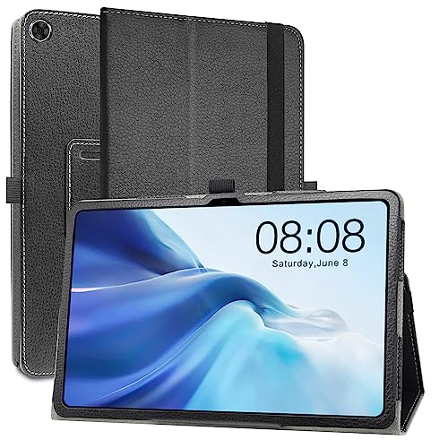 MAMA MOUTH Hülle für 11" TECLAST T50 Tablet (Not fit TECLAST T50 Pro), Schutzhülle mit hochwertigem PU Leder, Flip Cover mit Ständer, Schwarz von MAMA MOUTH