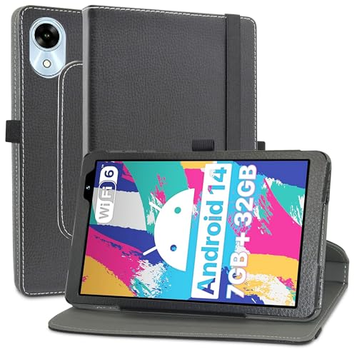 MAMA MOUTH Kompatibel mit UMIDIGI G1 Tab Mini hülle,360° Drehbarer Stand Cover Premium Schutzhülle Tasche Etui mit Ständerfunktion Case für UMIDIGI G1 Tab Mini 8 Zoll Tablet,Schwarz von MAMA MOUTH