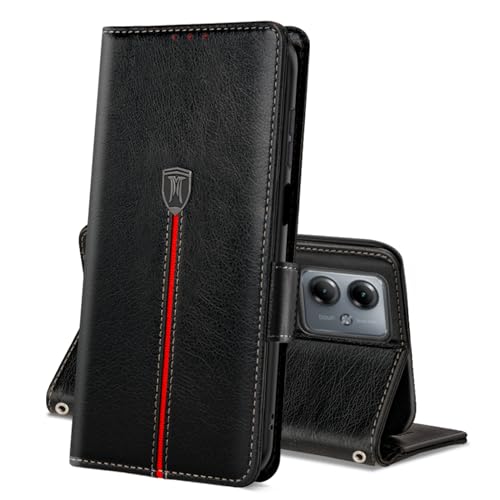 MAMA MOUTH Hülle für Motorola Moto G14, Magnet Leder Kartenfach Handyhülle, Klappbar Wallet Tasche Moto G14 Schutzhülle, Flip TPU Bumper Silikon Cover, Stoßfeste Case für Motorola G14 Schwarz MAMA MOUTH Hülle für Motorola Moto G14, Magnet Leder Kartenfach Handyhülle, Klappbar Wallet Tasche Moto G14 Schutzhülle, Flip TPU Bumper Silikon Cover, Stoßfeste Case für Motorola G14 Schwarz von MAMA MOUTH