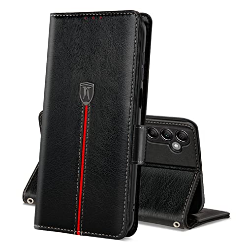 MAMA MOUTH Hülle für Samsung Galaxy A24, Magnet Leder Kartenfach Handyhülle, Klappbar Wallet Tasche Galaxy A24 Schutzhülle, Flip TPU Bumper Silikon Cover, Stoßfeste Case für Samsung A24 Schwarz MAMA MOUTH Hülle für Samsung Galaxy A24, Magnet Leder Kartenfach Handyhülle, Klappbar Wallet Tasche Galaxy A24 Schutzhülle, Flip TPU Bumper Silikon Cover, Stoßfeste Case für Samsung A24 Schwarz von MAMA MOUTH