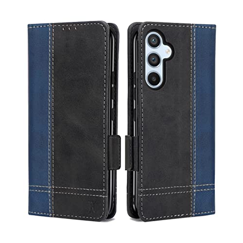 MAMA MOUTH Für Samsung Galaxy A54 5G Hülle, Magnet Ledertasche Handyhülle, Klapp Leder Kartenfächer A54 5G Schutzhülle, Flip TPU Bumper Silikon Book Case,Stoßfeste Wallet Cover Blau Schwarz MAMA MOUTH Für Samsung Galaxy A54 5G Hülle, Magnet Ledertasche Handyhülle, Klapp Leder Kartenfächer A54 5G Schutzhülle, Flip TPU Bumper Silikon Book Case,Stoßfeste Wallet Cover Blau Schwarz von MAMA MOUTH