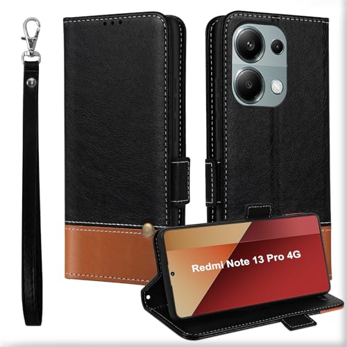MAMA MOUTH Xiaomi Redmi Note 13 Pro 4G/Poco M6 Pro Hülle, Kartenfächer Leder Magnet Handyhülle,Stoßfeste Brieftasche Klapphülle, TPU Bumper Schutzhülle Case Cover mit Handschlaufe Schwarz MAMA MOUTH Xiaomi Redmi Note 13 Pro 4G/Poco M6 Pro Hülle, Kartenfächer Leder Magnet Handyhülle,Stoßfeste Brieftasche Klapphülle, TPU Bumper Schutzhülle Case Cover mit Handschlaufe Schwarz von MAMA MOUTH