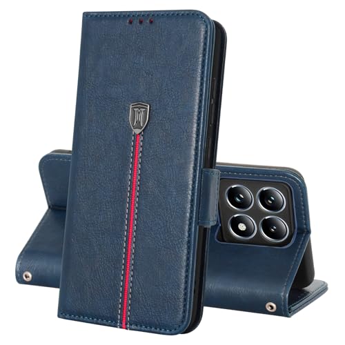 MAMA MOUTH für Xiaomi 14T Pro 5G Hülle, Magnet Leder Kartenfach Handyhülle, Klappbar Wallet Tasche Schutzhülle, Flip TPU Bumper Silikon Book Cover, Stoßfeste Case für Xiaomi 14T Pro 5G Blau MAMA MOUTH für Xiaomi 14T Pro 5G Hülle, Magnet Leder Kartenfach Handyhülle, Klappbar Wallet Tasche Schutzhülle, Flip TPU Bumper Silikon Book Cover, Stoßfeste Case für Xiaomi 14T Pro 5G Blau von MAMA MOUTH
