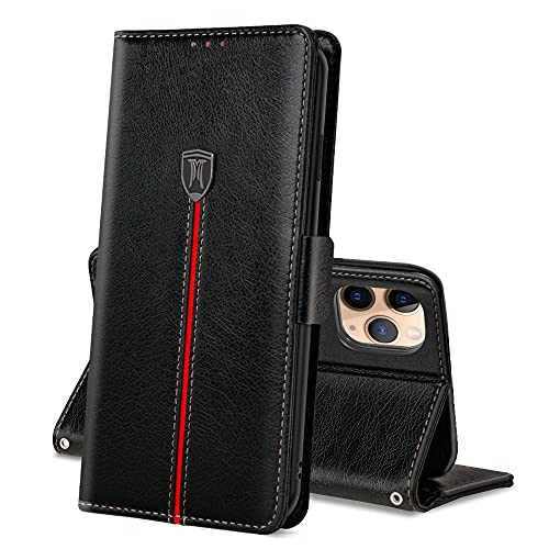 MAMA MOUTH Hülle für iPhone 11 Pro Max, Magnet Ledertasche Handyhülle, Klapp Leder Kartenfächer Schutzhülle, Flip Slim TPU Bumper Bookcase, Stoßfeste Standfunktion Cover für iPhone 11 Pro Max Schwarz MAMA MOUTH Hülle für iPhone 11 Pro Max, Magnet Ledertasche Handyhülle, Klapp Leder Kartenfächer Schutzhülle, Flip Slim TPU Bumper Bookcase, Stoßfeste Standfunktion Cover für iPhone 11 Pro Max Schwarz von MAMA MOUTH