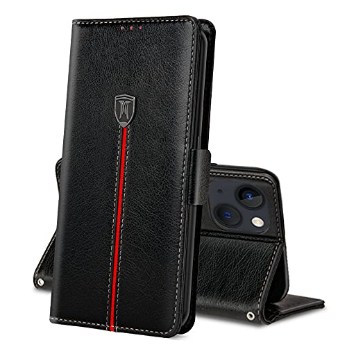 MAMA MOUTH Hülle für iPhone 13, Magnet Ledertasche Handyhülle, Klapp Leder Kartenfächer für iPhone 13 Schutzhülle, Flip TPU Bumper Silikon Case, Stoßfeste Standfunktion Cover für iPhone 13 Schwarz MAMA MOUTH Hülle für iPhone 13, Magnet Ledertasche Handyhülle, Klapp Leder Kartenfächer für iPhone 13 Schutzhülle, Flip TPU Bumper Silikon Case, Stoßfeste Standfunktion Cover für iPhone 13 Schwarz von MAMA MOUTH