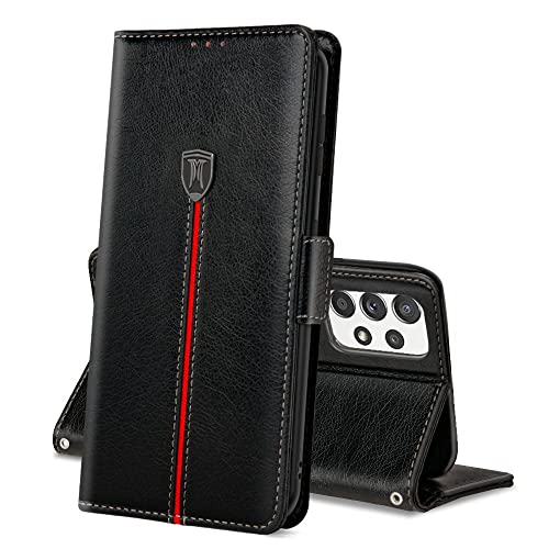 Hülle für Samsung Galaxy A52s/A52 5G/4G, Magnet Ledertasche Handyhülle, Klapp Leder Kartenfächer Schutzhülle, Flip TPU Bumper Silikon Case, Stoßfeste Cover für Samsung A52s/A52 5G/4G Schwarz Hülle für Samsung Galaxy A52s/A52 5G/4G, Magnet Ledertasche Handyhülle, Klapp Leder Kartenfächer Schutzhülle, Flip TPU Bumper Silikon Case, Stoßfeste Cover für Samsung A52s/A52 5G/4G Schwarz von MAMA MOUTH