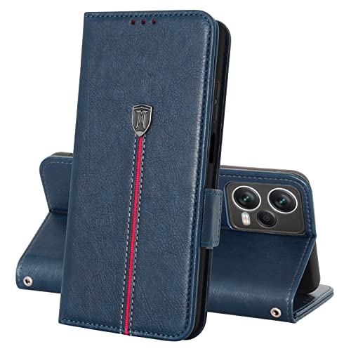 Xiaomi Redmi Note 12 Pro+ 5G / Note 12 Pro Plus Explorer Hülle, Magnet Leder Kartenfach Handyhülle, Klappbar Wallet Tasche Schutzhülle, TPU Bumper Silikon Cover, Case für Redmi Note 12 Pro+ 5G Blau von MAMA MOUTH