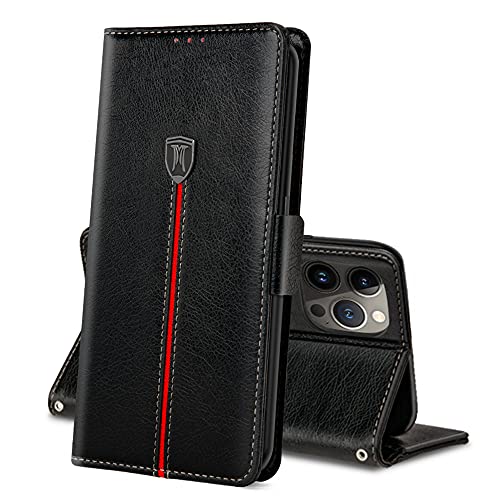 Hülle für iPhone 13 Pro, Magnet Ledertasche Handyhülle, Klapp Leder Kartenfächer für iPhone 13 Pro Schutzhülle, Flip TPU Bumper Case, Stoßfeste Standfunktion Cover für iPhone 13 Pro Schwarz Hülle für iPhone 13 Pro, Magnet Ledertasche Handyhülle, Klapp Leder Kartenfächer für iPhone 13 Pro Schutzhülle, Flip TPU Bumper Case, Stoßfeste Standfunktion Cover für iPhone 13 Pro Schwarz von MAMA MOUTH