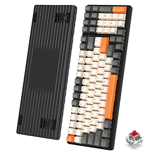 K3 Mechanische Tastatur ultrakompakt Mini Volle Größe Typ C USB Pro Kontrol Freek NKRO wasserfest 10 RGB Chroma Beleuchtung LED Taktil & klickend linearer roter Schalter für PC/Mac,QWERTY Layout von MAMBASNAKE