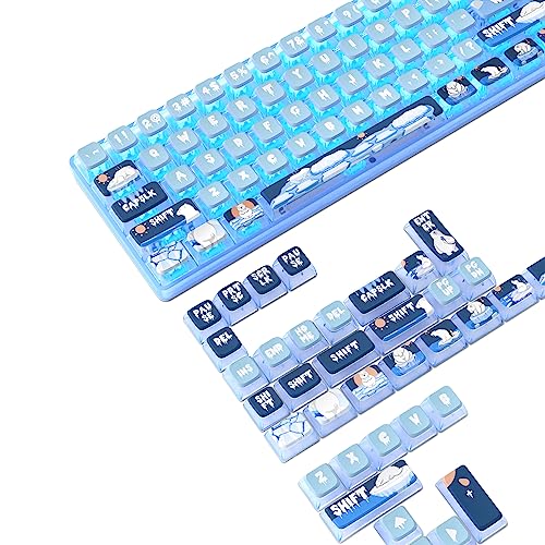 MAMBASNAKE 120 Tasten PBT Pudding Tastenkappen Set,ASA Profil,PBT Farbsublimation,ANSI US Layout für TKL 61 68 87 98 104 108 Mechanische Tastatur,Kompatibel mit Cherry MX Gateron Otemu Kailh Schalter von MAMBASNAKE