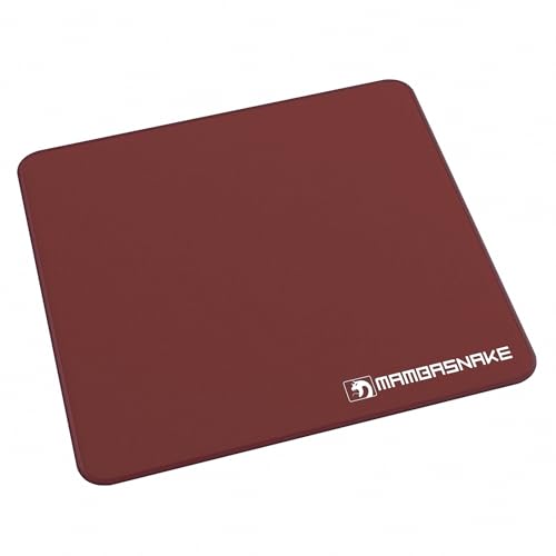MAMBASNAKE CM02 Großes Gaming-Mauspad, leicht zu gleiten, 5S wasserdichte Beschichtung, ultradichtes Fasertuch, rutschfeste Gummiunterseite, 450x400x4mm, für Tastatur, Office, Gaming, Arbeit (Rot) von MAMBASNAKE