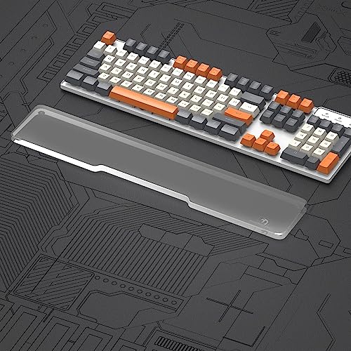 MAMBASNAKE Handgelenkauflage für Tastatur, Ergonomisches Tastaturpad aus Acryl für 100% Tastatur - Keyboard Wrist Rest für Büro/Spiele/Tippen/Laptop/PC - Premier Clear Acryl - Anti-Rutsch Gummifüße von MAMBASNAKE