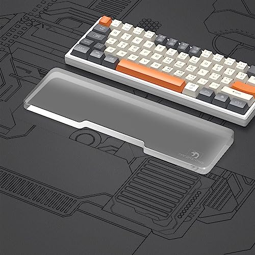MAMBASNAKE Handgelenkauflage für Tastatur, Ergonomisches Tastaturpad aus Acryl für 60% Tastatur - Keyboard Wrist Rest für Büro/Spiele/Tippen/Laptop/PC - Premier Clear Acryl - Anti-Rutsch Gummifüße von MAMBASNAKE