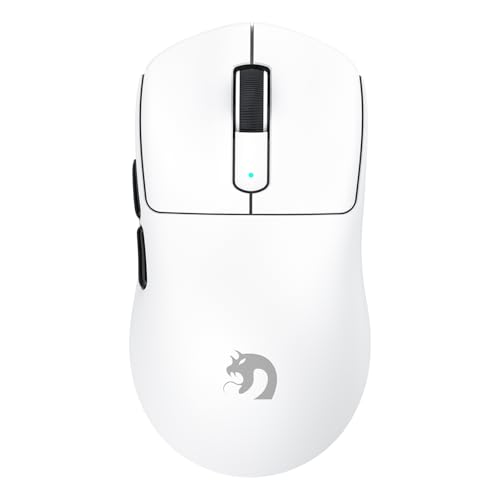 MAMBASNAKE M3 39g Superlight Mouse, PixArt PAW3395PRO Gaming Sensor, BT/2.4G Wireless/Wired Gaming Mouse, 6 Adjustable DPI up to 40000, 200 Hrs Battery, Office Mice for Win11/Xbox/PS/Mac (White) von MAMBASNAKE