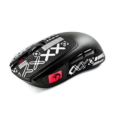 MAMBASNAKE M4 Ultra-Leichte Kabellose Gaming-Maus, 53g, PAW3311 Sensor, 24000 DPI, Tri-Mode Bluetooth/2.4G/Kabel, RGB-Beleuchtung, 400mAh Akku, 20M Klicks, für Gaming/Arbeit (Schwarz) von MAMBASNAKE