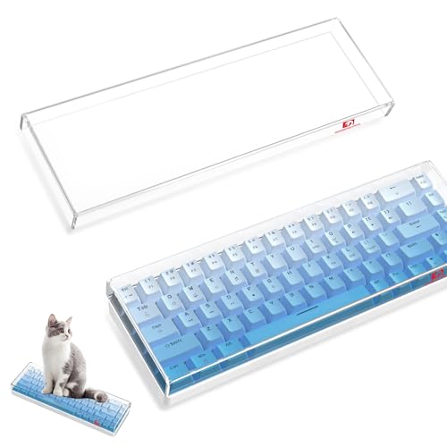 MAMBASNAKE Premium Acryl 87 Tasten Tastaturabdeckung Staubschutz Wasserdicht Anti-Knock Clear Tastaturabdeckung für TKL PC Mechanische Gaming Tastatur, 31 x 10,2 x 2,3 cm, kompatibel mit K68 RK68 von MAMBASNAKE