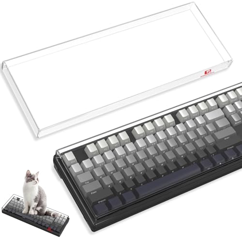 MAMBASNAKE Premium Acryl 87 Tasten Tastaturabdeckung Staubschutz Wasserdicht Anti-Knock Clear Tastaturabdeckung für TKL PC Mechanische Gaming Tastatur, 32,8 x 12,7 x 2,3 cm, kompatibel mit K87 AK873 von MAMBASNAKE