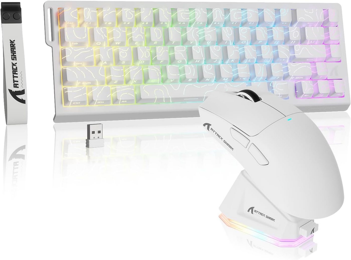 MAMBASNAKE mit magnetschaltern, 8-kHz-Trigger, Tri-Mode für maximale Flexibilität Tastatur- und Maus-Set, mit Extrem schnelle Reaktion mit 0,125 ms Latenz & 0,01 mm Auslösung MAMBASNAKE mit magnetschaltern, 8-kHz-Trigger, Tri-Mode für maximale Flexibilität Tastatur- und Maus-Set, mit Extrem schnelle Reaktion mit 0,125 ms Latenz & 0,01 mm Auslösung von MAMBASNAKE