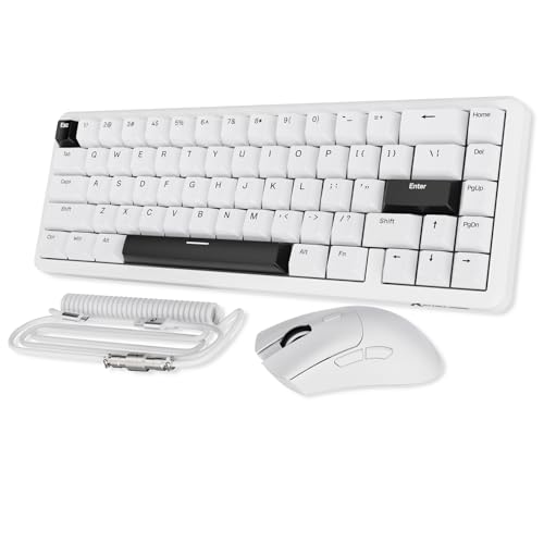 MAMBASNAKE x ATTACK SHARK Wired Gaming Tastatur und Maus Combo, X65HE Gaming Keyboard and Mouse Set White, 59g Superlight PAW3311 Wireless Mäuse, Mini 65% Rapid Trigger Magnetic Tastatur, QWERTY -Weiß MAMBASNAKE x ATTACK SHARK Wired Gaming Tastatur und Maus Combo, X65HE Gaming Keyboard and Mouse Set White, 59g Superlight PAW3311 Wireless Mäuse, Mini 65% Rapid Trigger Magnetic Tastatur, QWERTY -Weiß von MAMBASNAKE