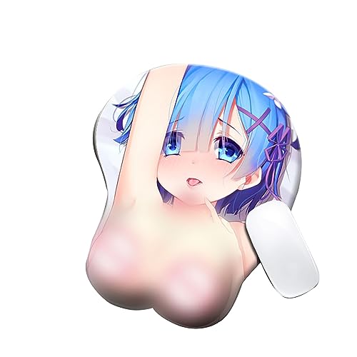 MANALL Mauspad – Sexy Big Breast 3D-Mauspad, süßes Manga-Pad mit Handgelenk-Silikon-Gel-Boob-Matte von MANALL