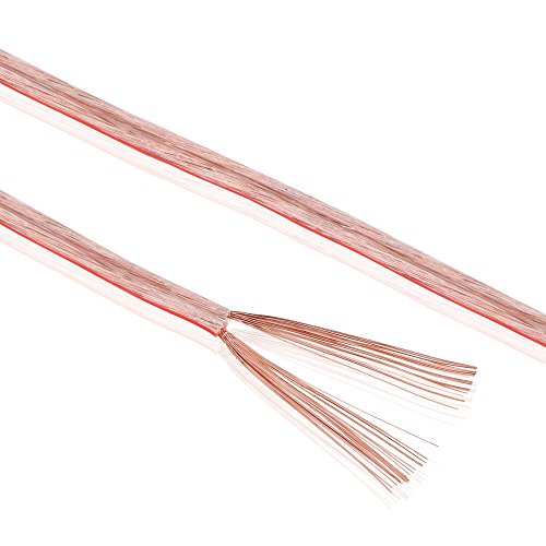 MANAX® 10m Zwillingslitze 2x 0,75mm² transparent Kabel 2-adrig (10m 0,75mm² - 1 Ring, transparent) von MANAX