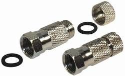 MANAX® F-Stecker (10 Stück) wassergeschützt für Kabel-Ø: 7,0mm Twist-On-Ø: 6,8mm von MANAX