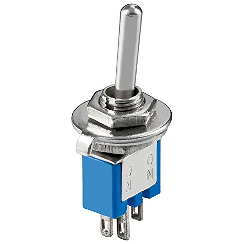 MANAX® Kippschalter Subminiatur 1x EIN-EIN, 3 Pins, blaues Gehäuse, 5 Stück von MANAX