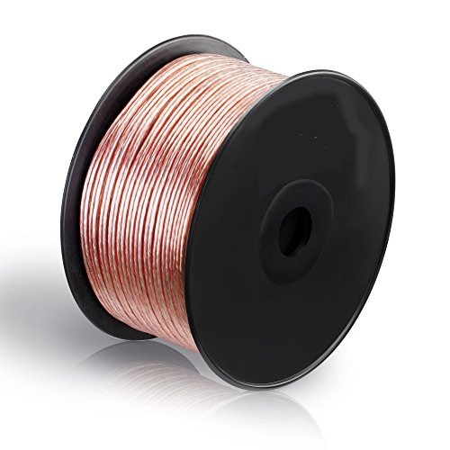 MANAX® Lautsprecherkabel 2 x 0,75mm² transparent 100 m Spule von MANAX