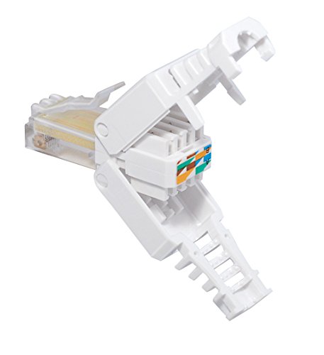 MANAX® Tool-Less RJ 45 Stecker CAT 5, CAT 6 für UTP Kabel - werkzeuglose Montage - 10 Stück von MANAX