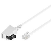 MANAX Telefonkabel | TAE Anschlußkabel | TAE-F Stecker >Westernstecker 6P4C | Weiss | 10,0 m von MANAX