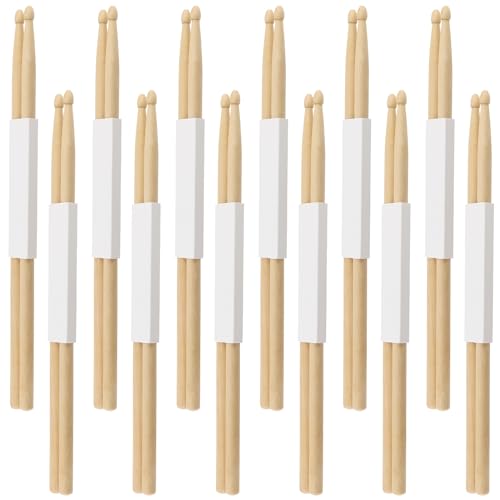MANCHAP 12 Paar Trommelstöcke 5A Drumsticks Ahornholz Drum Sticks Holz Drumsticks, Schlagzeug 5A für Drumming, Praxis, Performance von MANCHAP