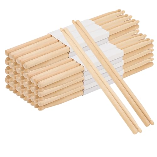 MANCHAP 20 Paar Trommelstöcke 5A, klassische Ahornholz Drumsticks, Schlagzeug Sticks 5A, Holz Spitze Drumsticks für Anfänger, Rock Band Musikinstrument Percussion Zubehör MANCHAP 20 Paar Trommelstöcke 5A, klassische Ahornholz Drumsticks, Schlagzeug Sticks 5A, Holz Spitze Drumsticks für Anfänger, Rock Band Musikinstrument Percussion Zubehör von MANCHAP