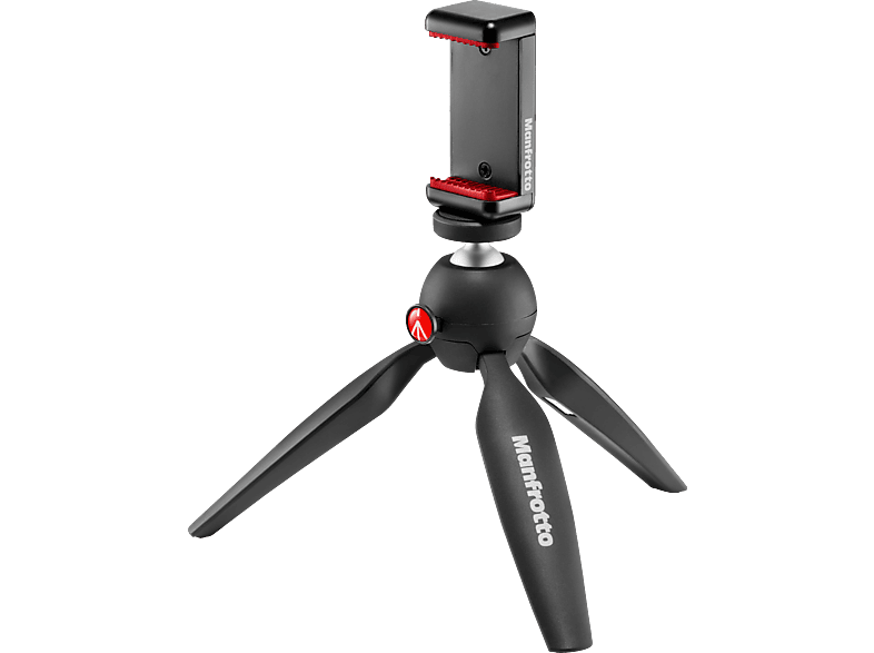 MANFROTTO Pixi Mini Stativ mit Smartphone Klemme, Schwarz, Höhe offen bis 13.5 cm von MANFROTTO