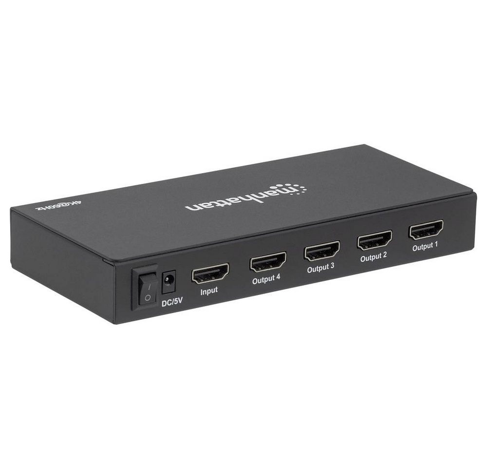 MANHATTAN 4K 4-Port HDMI-Splitter 4K@60Hz Stromversorgung HDMI-Adapter MANHATTAN 4K 4-Port HDMI-Splitter 4K@60Hz Stromversorgung HDMI-Adapter von MANHATTAN