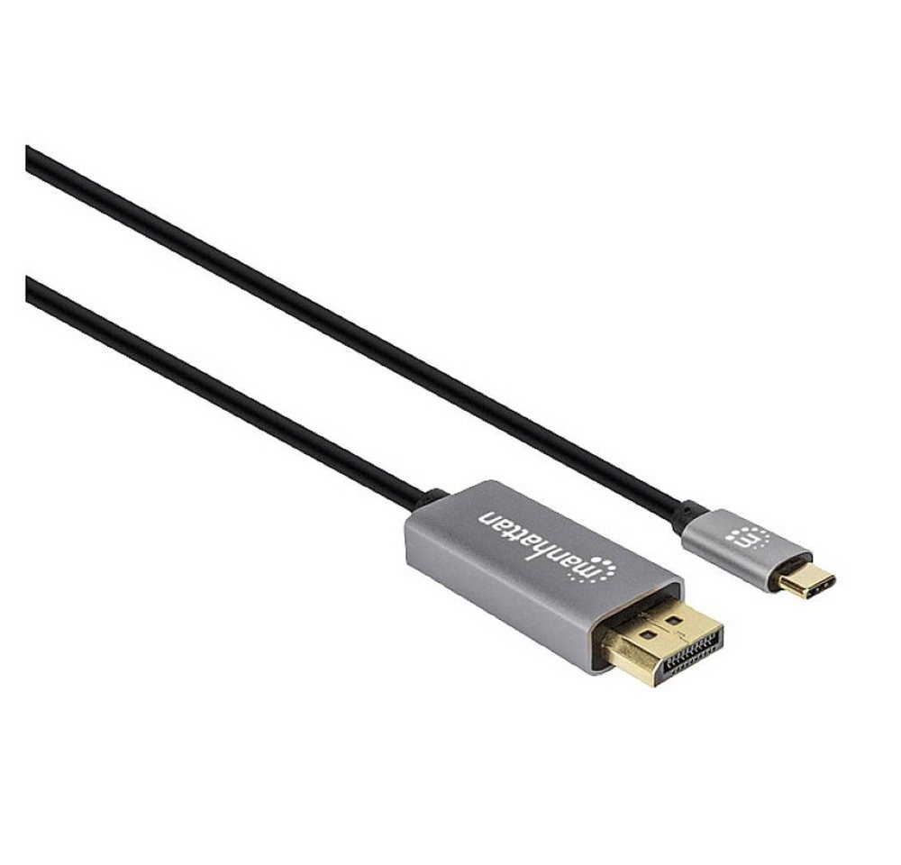 MANHATTAN 8K@60Hz USB-C® auf DisplayPort 1.4 Adapterkabel HDMI-Kabel, DisplayPort 1.4, dreifach geschirmt, vergoldete Steckkontakte von MANHATTAN
