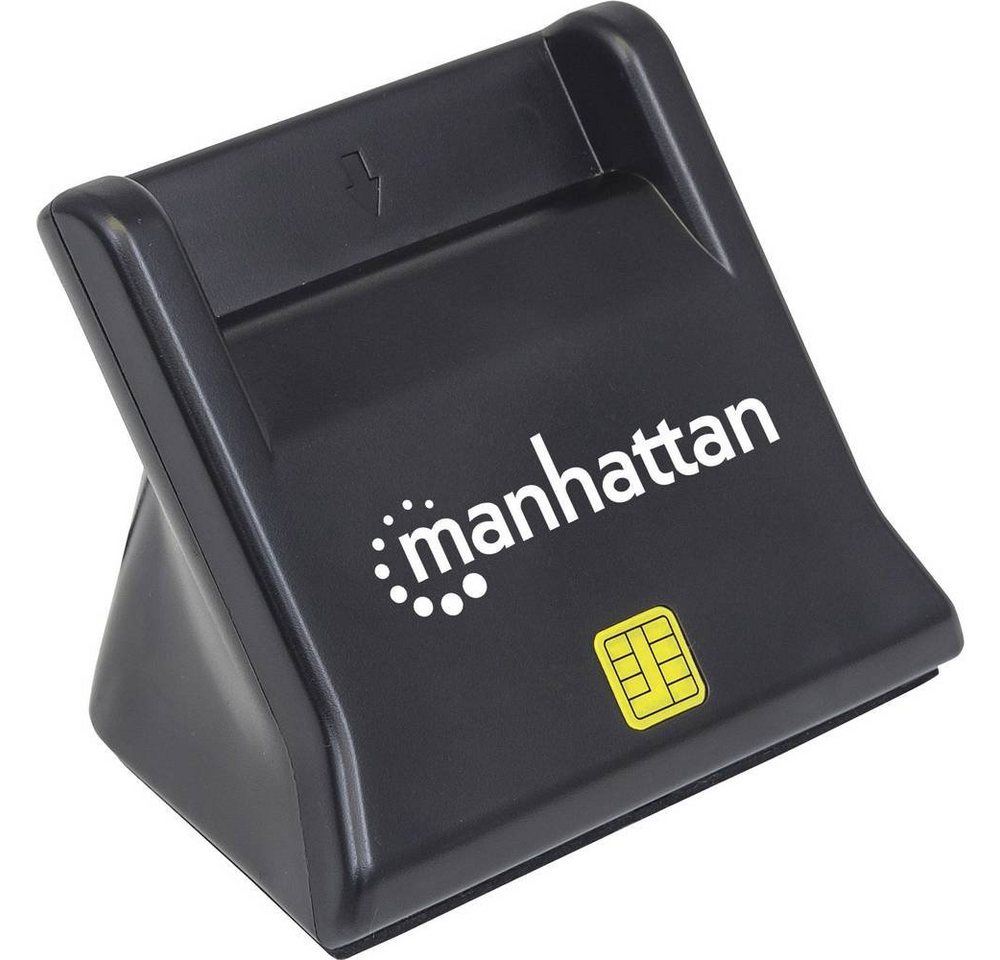 MANHATTAN HBCI-Chipkartenleser USB-Smartcard-/SIM-Kartenlesegerät mit Standfuß von MANHATTAN