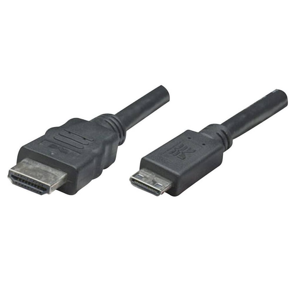 MANHATTAN HDMI-Kabel HDMI-Stecker an HDMI-Stecker C Mini HDMI-Kabel, (1.80 cm), Ultra HD (4k) HDMI von MANHATTAN