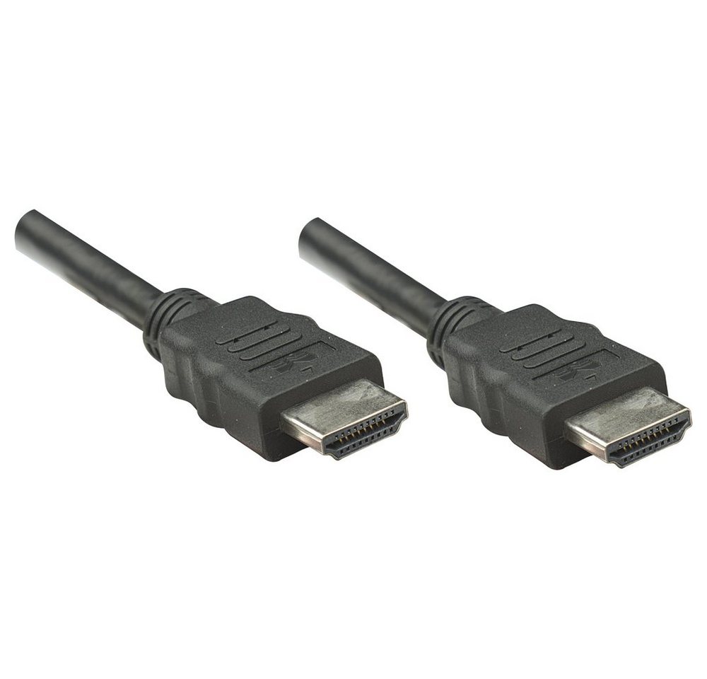 MANHATTAN Manhattan HDMI Anschlusskabel HDMI-A Stecker, HDMI-A Stecker 1.00 m Sc HDMI-Kabel, (1.00 cm) von MANHATTAN