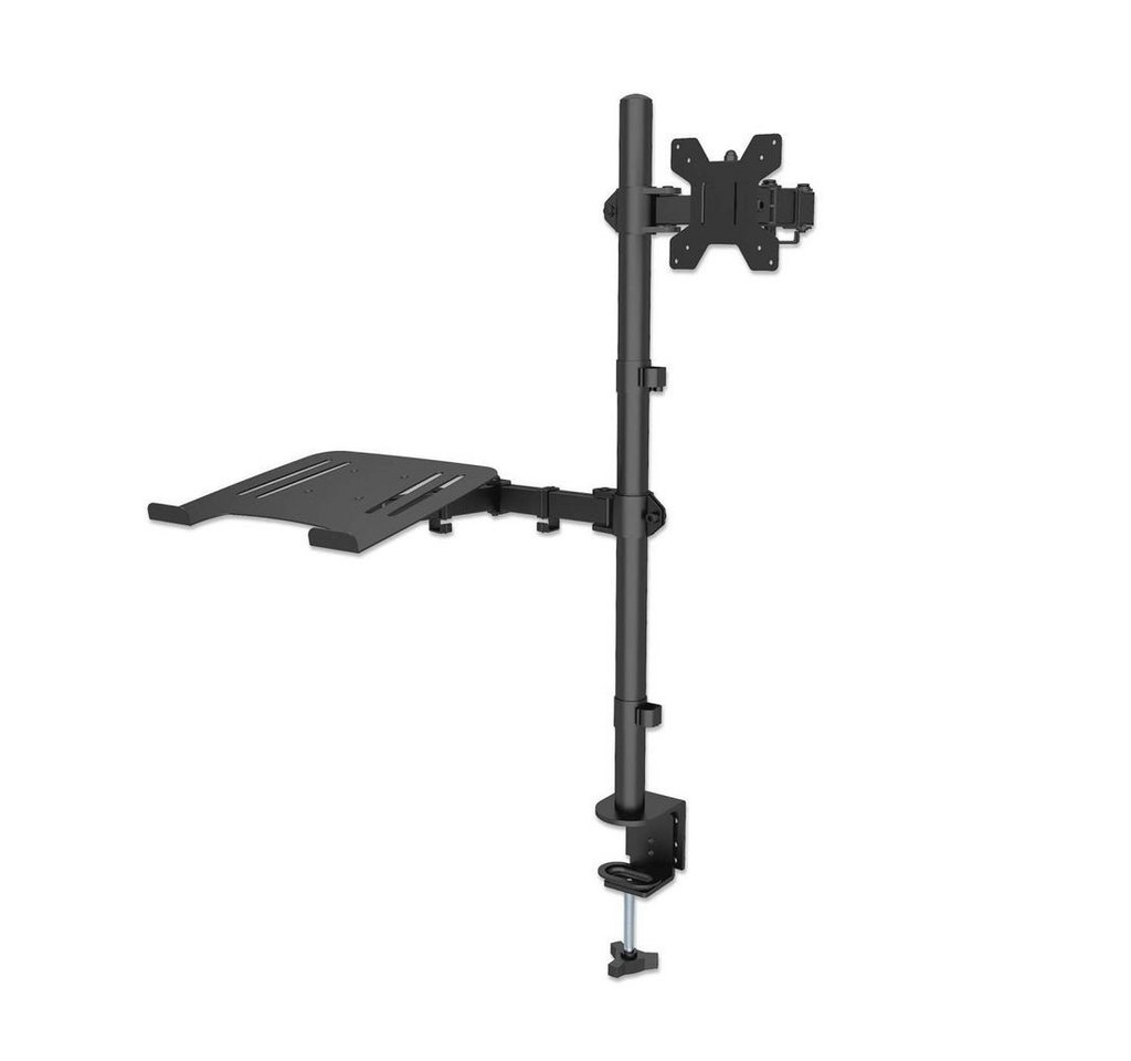 MANHATTAN Manhattan Tischhalterung mit Monitorarm und Notebookablage Monitor-Halterung MANHATTAN Manhattan Tischhalterung mit Monitorarm und Notebookablage Monitor-Halterung von MANHATTAN