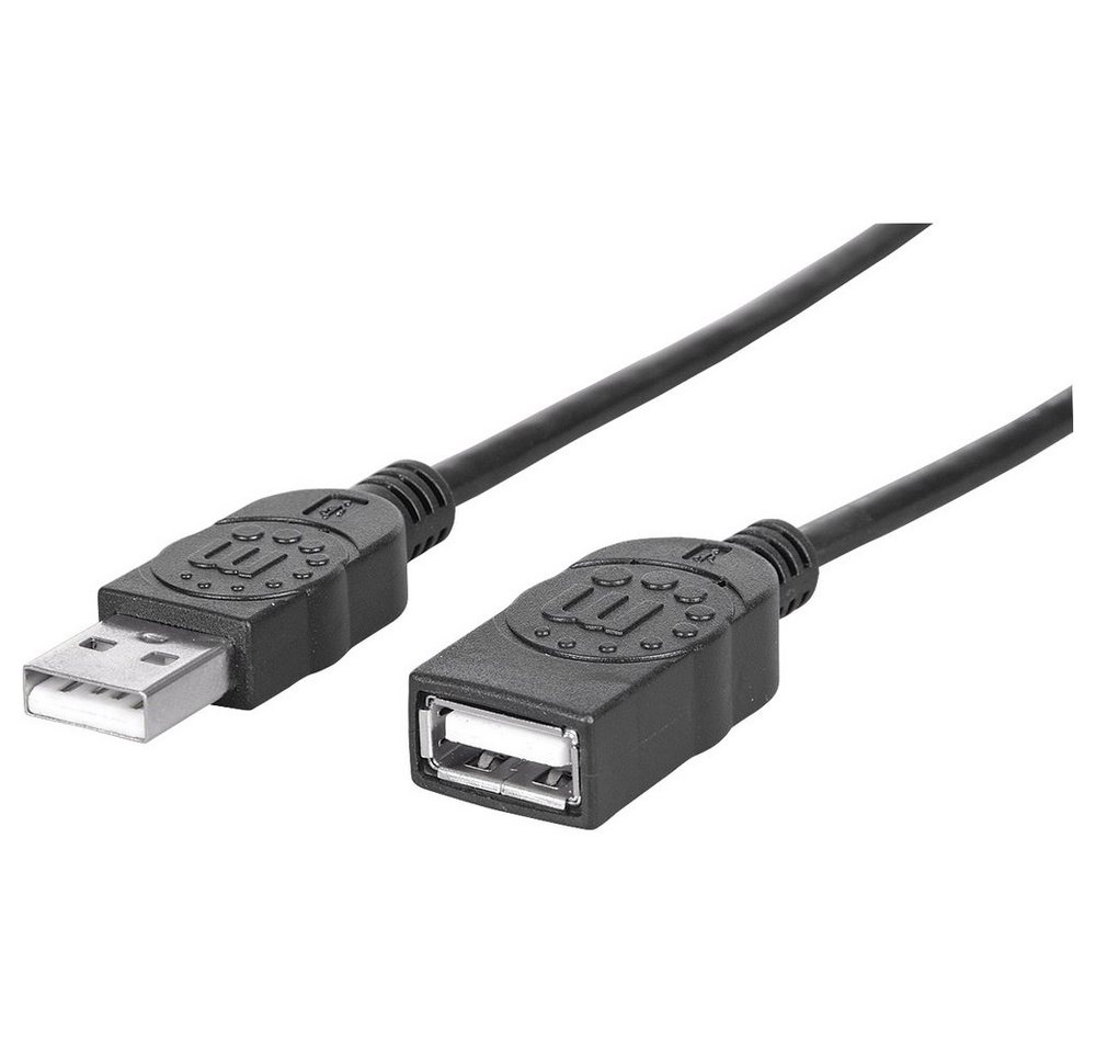 MANHATTAN Manhattan USB-Kabel USB 2.0 USB-A Stecker, USB-A Buchse 1.00 m Schwarz USB-Kabel, (1.00 cm) von MANHATTAN