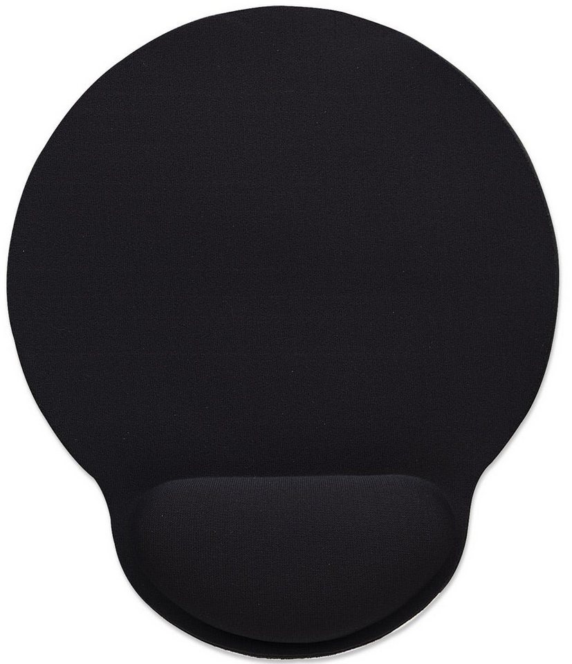 MANHATTAN Mauspad Manhattan Mauspad Schaumstoff mit Handballenauflage schwarz retail von MANHATTAN