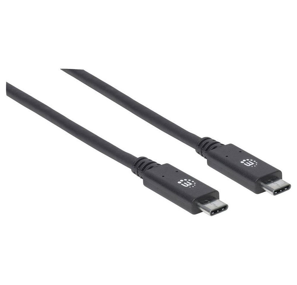 MANHATTAN SuperSpeed+ USB-C® Anschlusskabel USB 3.1 Gen2 USB-Kabel, beidseitig verwendbarer Stecker von MANHATTAN