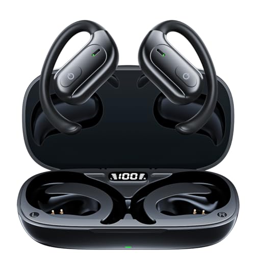 Bluetooth Sport-Kopfhörer, Bluetooth 5.3 HiFi Stereo, ENC Geräuschreduzierung, Mic, 40 Stunden kabellose Kopfhörer mit LED-Display, IPX5 Bluetooth Sport-Kopfhörer, Bluetooth 5.3 HiFi Stereo, ENC Geräuschreduzierung, Mic, 40 Stunden kabellose Kopfhörer mit LED-Display, IPX5 von MANKIW