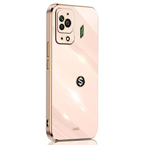 MAOGE Hülle für Black Shark 5 Pro [5G] Gaming, Galvanik Phnom Penh Design Ultra Dünn Glänzend Weich Silikon TPU Stoßfest Handyhülle Cover Flexibel Handytasche Schutzhülle, Rosa von MAOGE