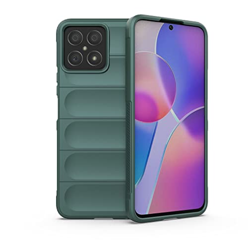 MAOGE Hülle für Honor X8, [Fallschutz, rutschfest Airbag-Design] Robust-Case Stylische Schutzhülle, TPU Bumper + Weiches Silikon Stoßfest Handyhülle - Grün von MAOGE