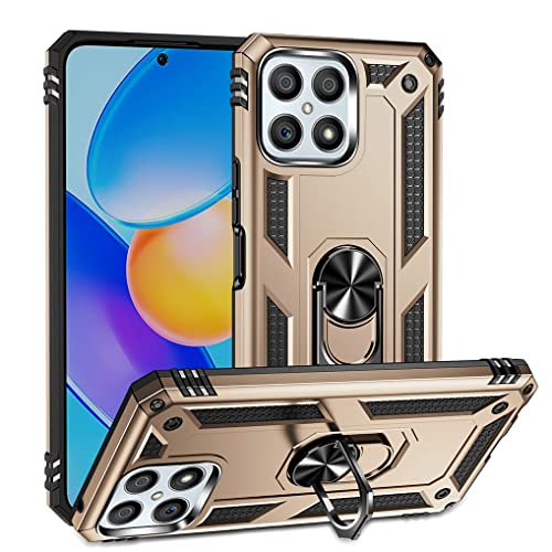 MAOGE Hülle für Honor X8, Militär Strapazierfähig Robust Handyhülle Outdoor Stoßfest Silikon TPU + PC Handy Case Schutzhülle mit 360 Grad Ring Ständer - Gold MAOGE Hülle für Honor X8, Militär Strapazierfähig Robust Handyhülle Outdoor Stoßfest Silikon TPU + PC Handy Case Schutzhülle mit 360 Grad Ring Ständer - Gold von MAOGE