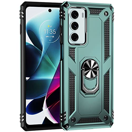 MAOGE Hülle für Motorola Moto G200 5G, Militär Strapazierfähig Robust Handyhülle Outdoor Stoßfest Silikon TPU + PC Handy Case Schutzhülle mit 360 Grad Ring Ständer - Grün MAOGE Hülle für Motorola Moto G200 5G, Militär Strapazierfähig Robust Handyhülle Outdoor Stoßfest Silikon TPU + PC Handy Case Schutzhülle mit 360 Grad Ring Ständer - Grün von MAOGE